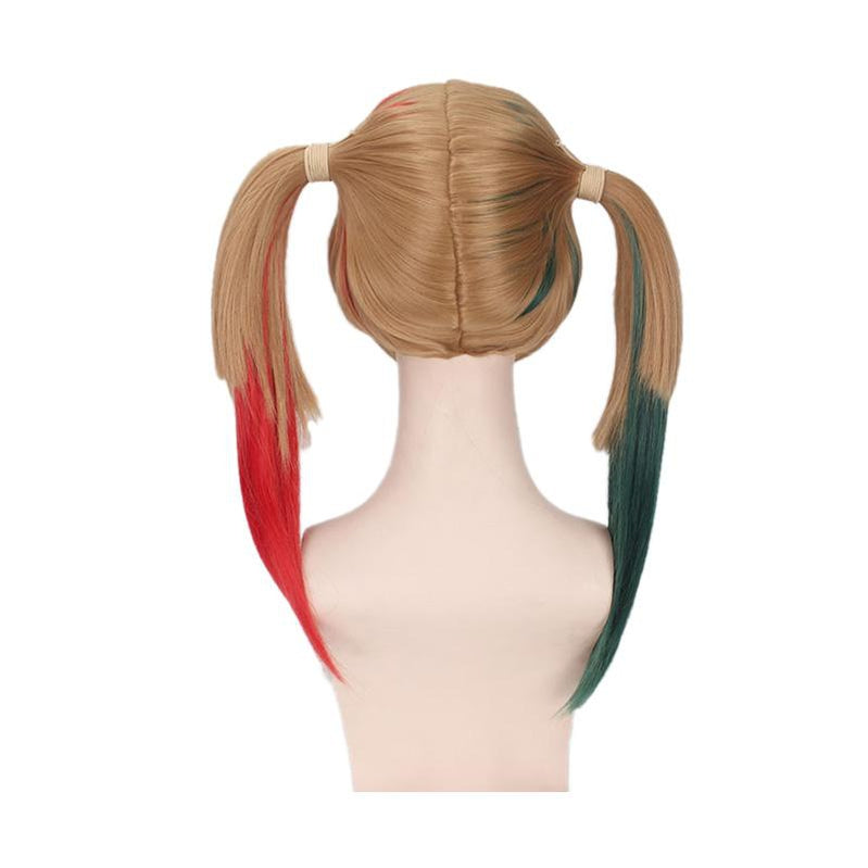 Movie Suicide Squad Harley Quinn Long Red and Green Cosplay Wigs - Cosplay Clans