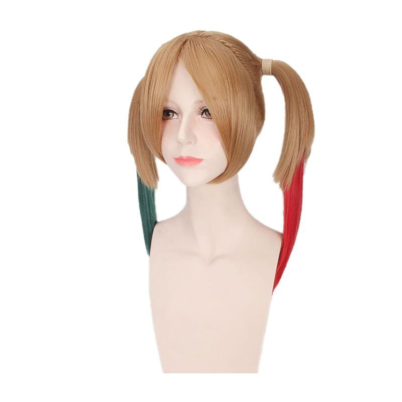 Movie Suicide Squad Harley Quinn Long Red and Green Cosplay Wigs - Cosplay Clans