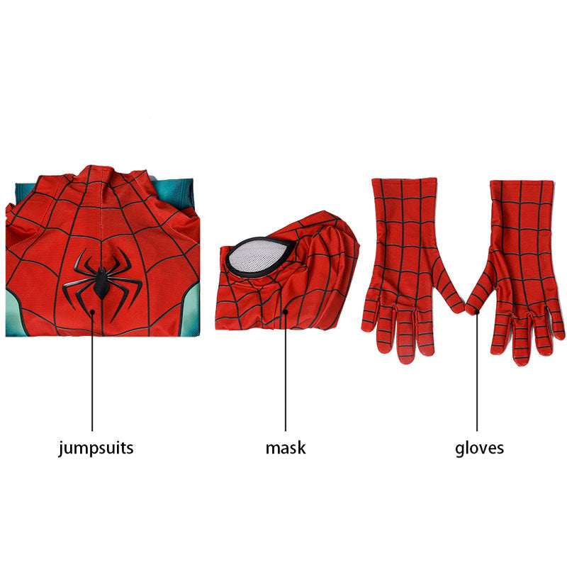 Spider-Man 3 No Way Home Peter Parker Integrated Kids Jumpsuit Cosplay Costumes