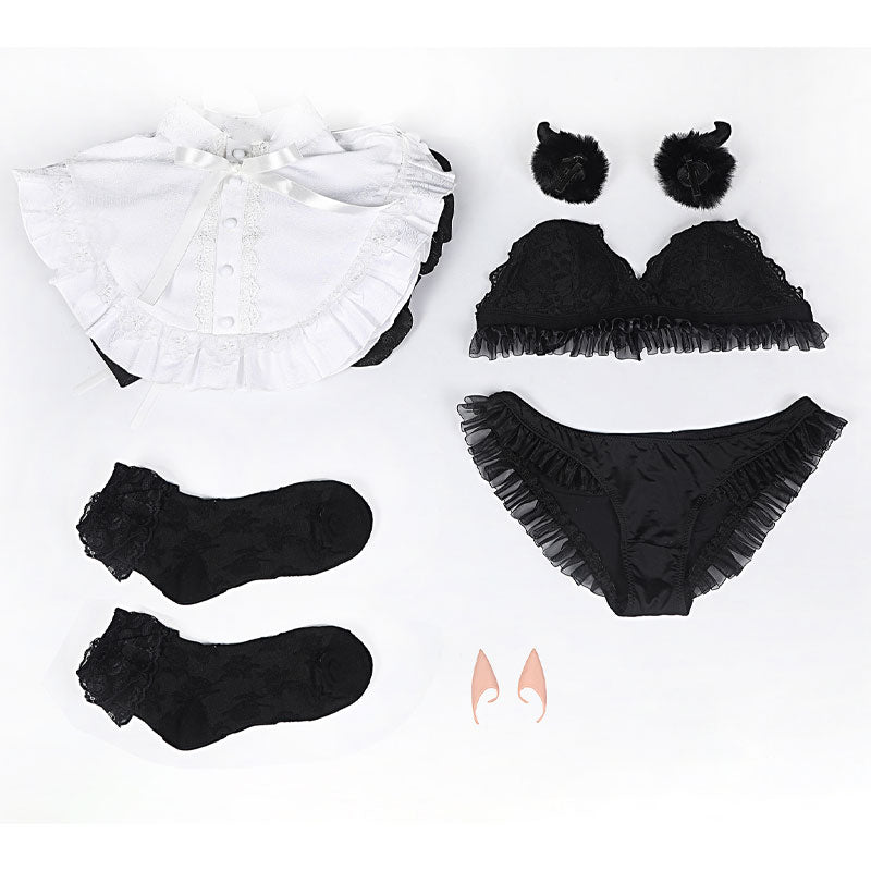 Anime My Dress-Up Darling Marin Kitagawa Little Devil Cosplay Costumes With Free Wing Props - Cosplay Clans