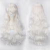 Women Wavy Sweet 80cm Long White and Gray Lolita Fashion Wigs with Bangs - Cosplay Clans