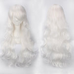 Women Wavy Sweet 80cm Long White and Gray Lolita Fashion Wigs with Bangs - Cosplay Clans