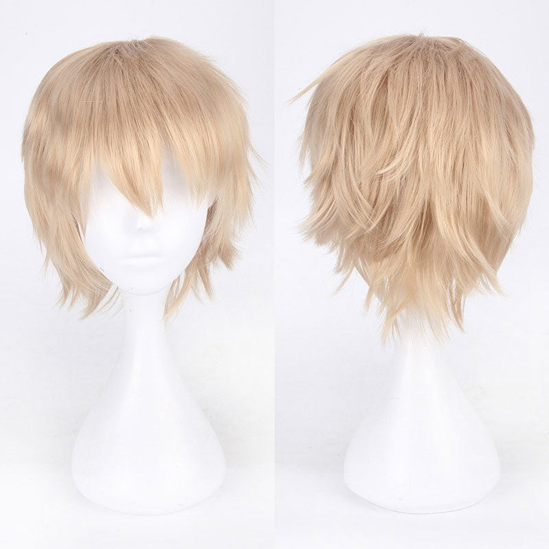 Classic Short 30cm Man Fashion Various Color White Black Gray Brown Pink Red Pruple Blonde Anime Cosplay Wigs - Cosplay Clans