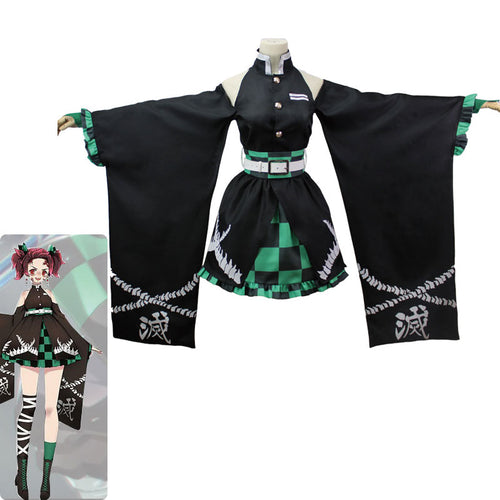 Anime Demon Slayer: Kimetsu no Yaiba Tanjiro Kamado Dress Cosplay Costumes