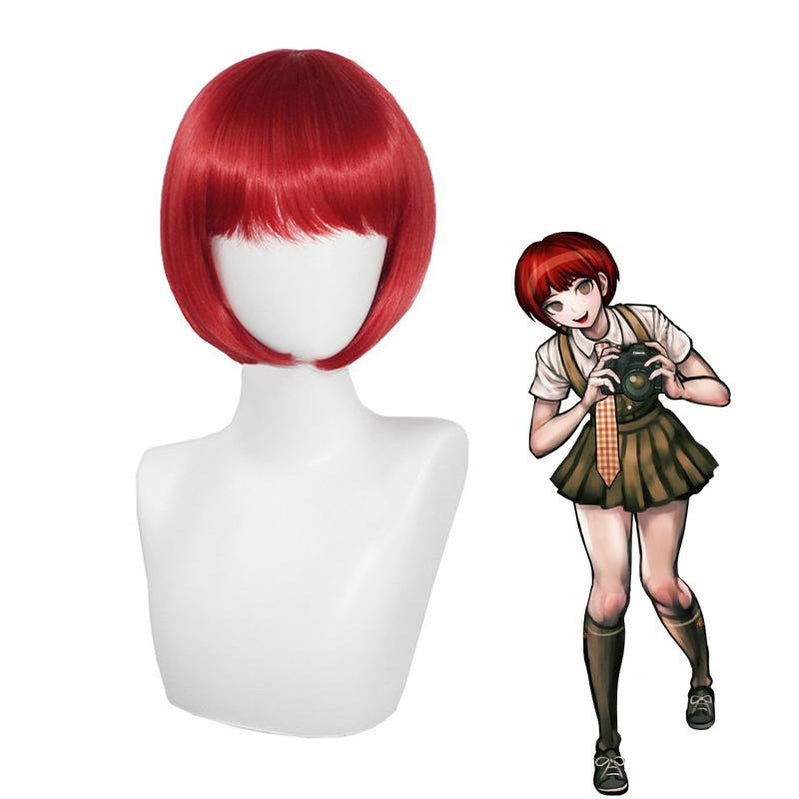 Anime Danganronpa 2: Goodbye Despair Mahiru Koizumi Short Red Cosplay Wigs - Cosplay Clans