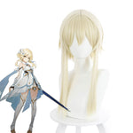 Game Genshin Impact Traveler Lumine Blonde Ponytail Cosplay Wigs - Cosplay Clans