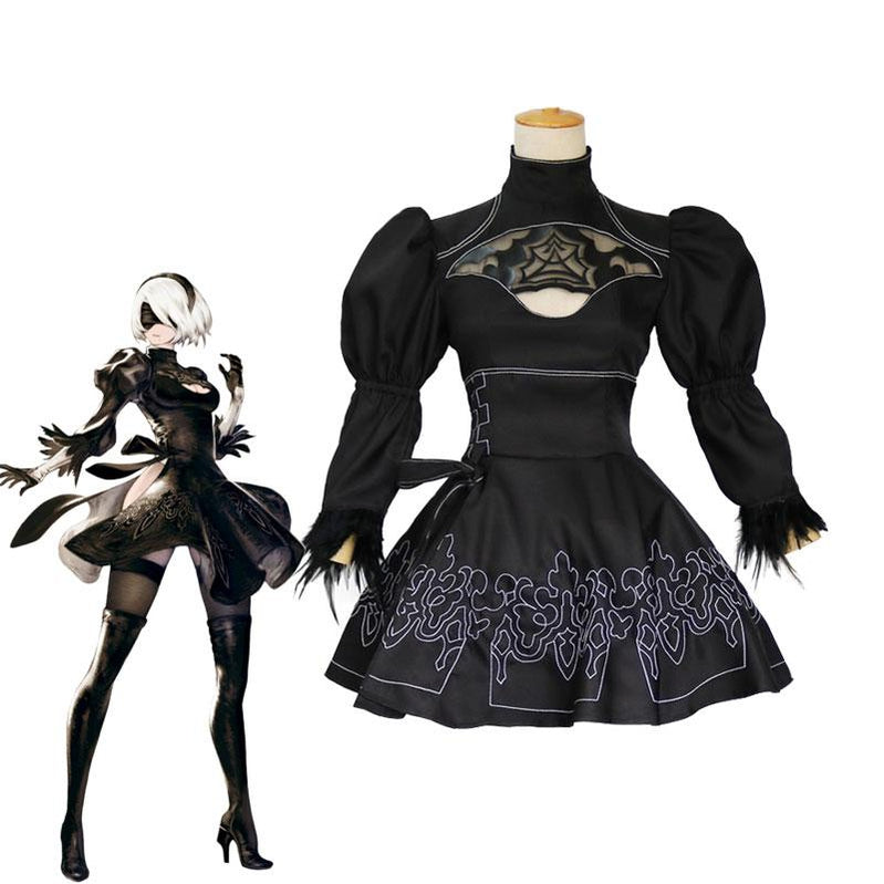 Action Role-Playing Video Game Nier: Automata 2B YoRHa No.2 Type B Cosplay Costumes - Cosplay Clans