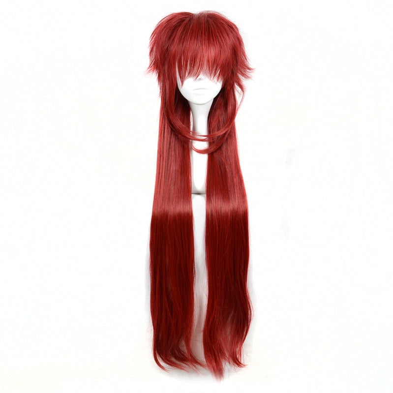 Anime Black Butler Grell Sutcliff Long Dark Red Cosplay Wigs - Cosplay Clans
