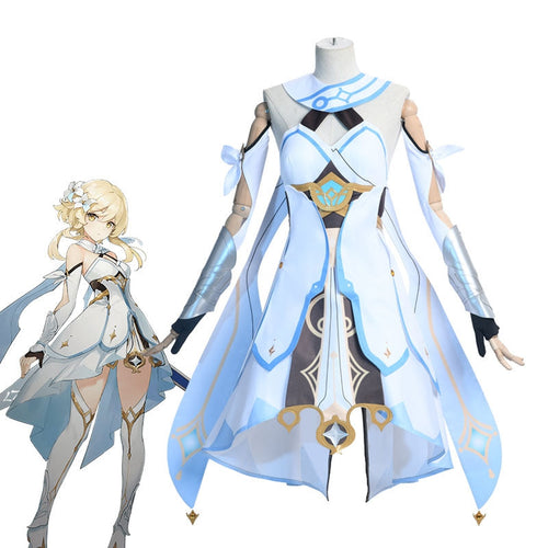 Game Genshin Impact Traveler Lumine Fullset Cosplay Costumes - Cosplay Clans