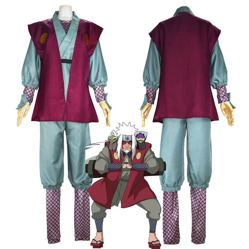 Anime Narutopedia Jiraiya Fullset Cosplay Costumes