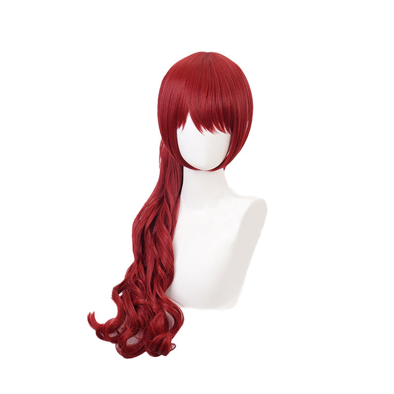 Anime Persona 5 Kasumi Yoshizawa Long Wine Red Cosplay Wigs - Cosplay Clans