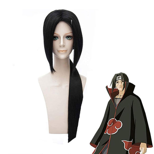 Anime Naruto Uchiha Itachi Long Black Cosplay Wigs - Cosplay Clans