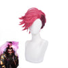 Game LOL Arcane Vi Rose Red Cosplay Wigs - Cosplay Clans