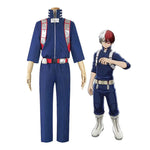 Anime My Hero Academia Shoto Todoroki Combat Suit Cosplay Costume - Cosplay Clans