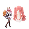 Anime FGO Fate/Grand Order Tamamo no Mae Pink Curly Ponytail Cosplay Wigs - Cosplay Clans