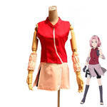 Anime Naruto Haruno Sakura Ninja Set Cosplay Costume - Cosplay Clans