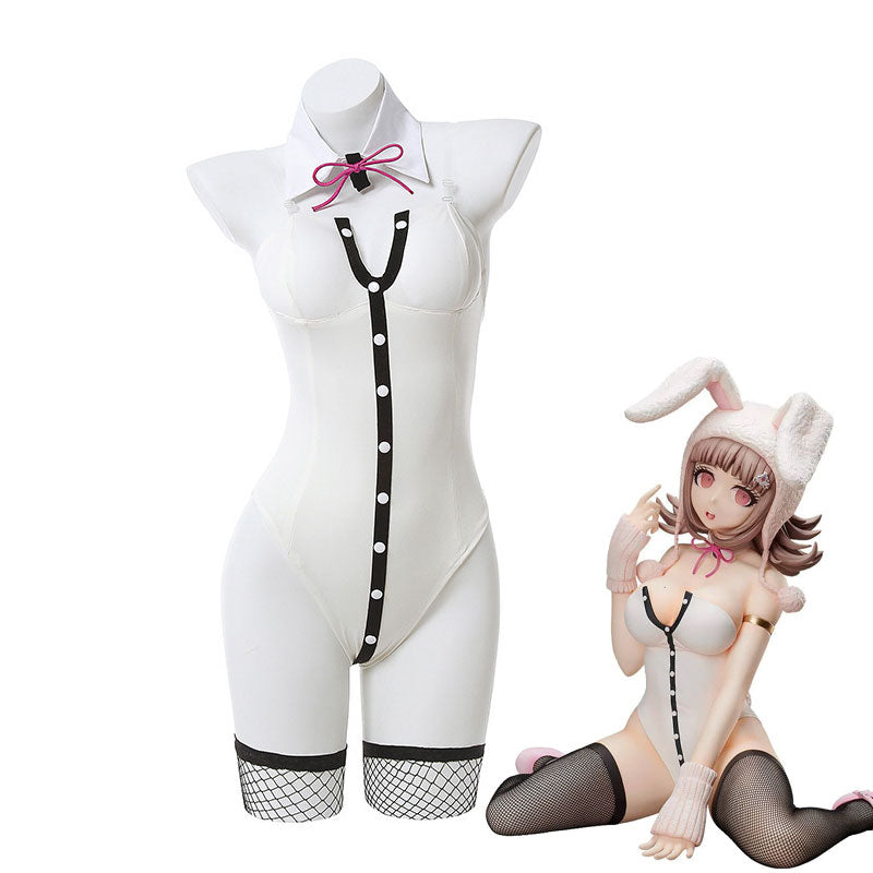 Anime Danganronpa 2 Goodbye Despair Chiaki Nanami Bunnysuit Cosplay Costumes - Cosplay Clans