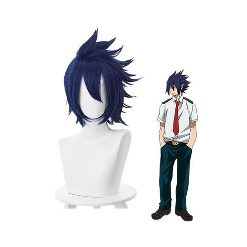 Anime My Hero Academia Tamaki Amajiki Short Dark Blue Cosplay Wigs - Cosplay Clans