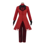 Hazbin Hotel Alastor Red Uniform Outfit Full Set Halloween Cosplay Costumes - Cosplay Clans