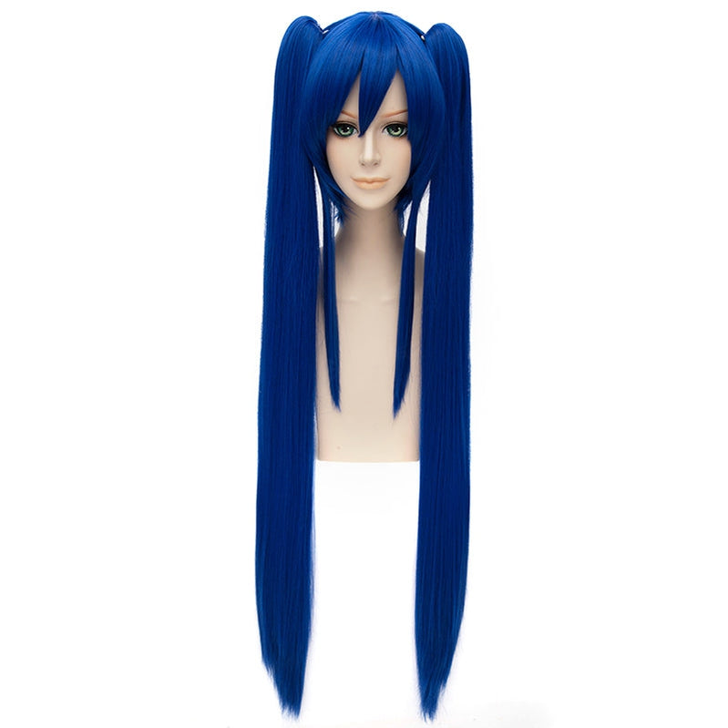 Anime Fairy Tail Wendy Marvell Dark Blue Long Cosplay Wigs - Cosplay Clans