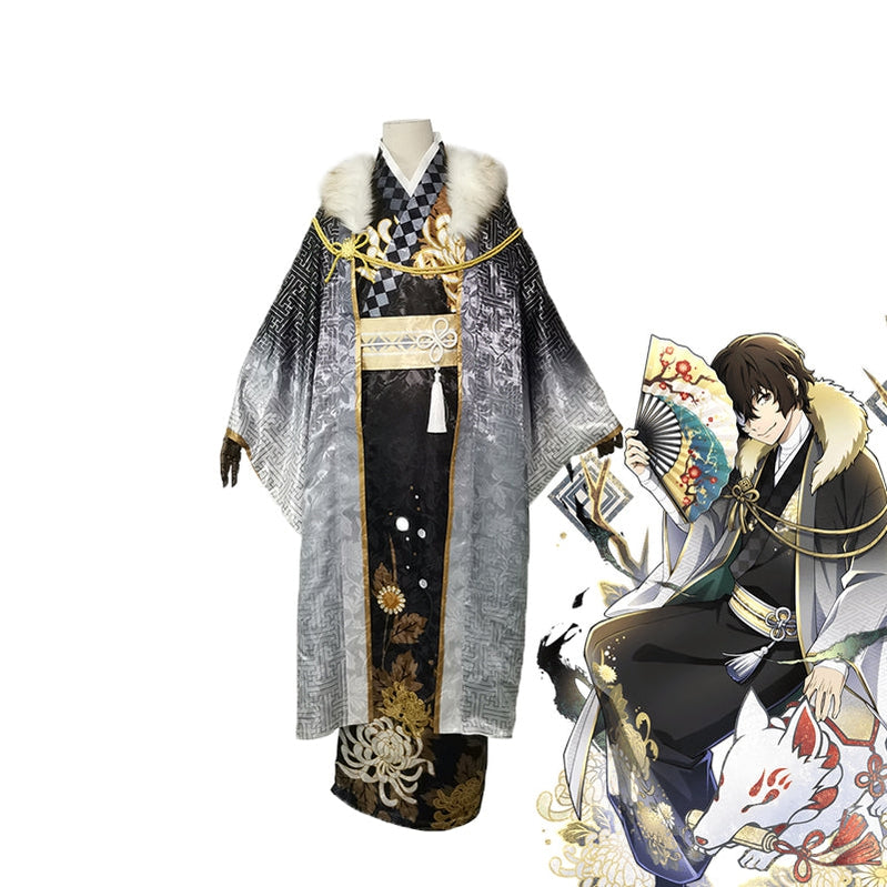 Anime Bungo Stray Dogs Osamu Dazai Kimono Cosplay Costume - Cosplay Clans