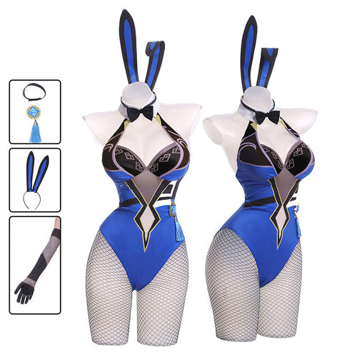 Genshin Impact Yelan Bunnygirl Cosplay Costumes