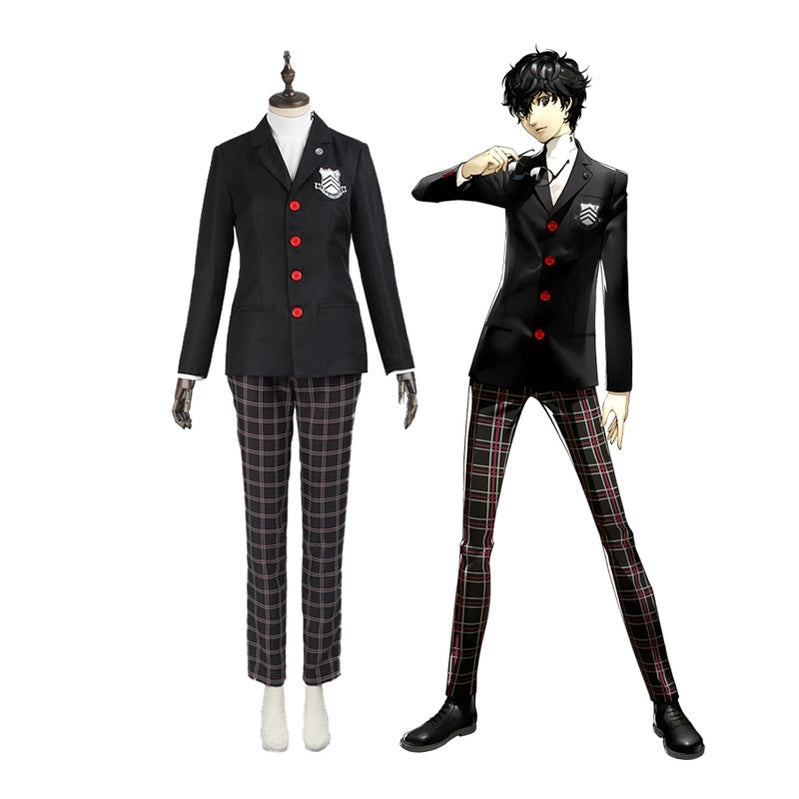 【size: L last Batch】【In Stock】Persona 5 Joker Black Uniform Suit Game  Cosplay Costumes