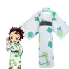 Demon Slayer Kimetsu no Yaiba Tanjiro Kamado White Kimono Cosplay Costume