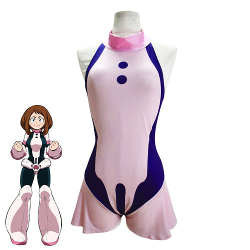 Anime My Hero Academia Ochaco Uraraka Swimsuit Cosplay Costume