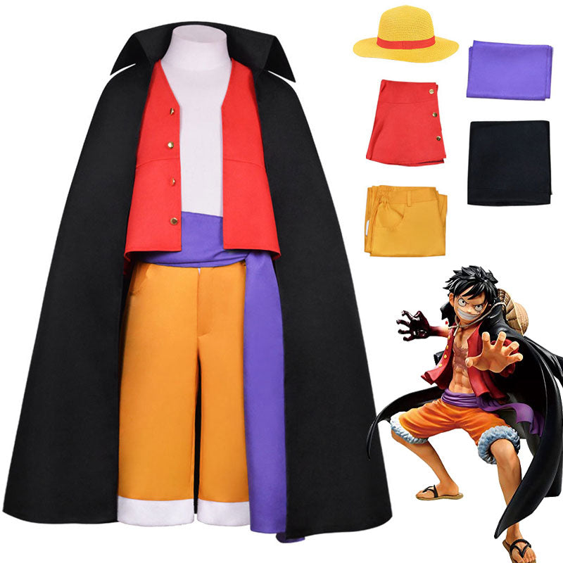Anime One Piece The Island of Ghosts Monkey D. Luffy Halloween Cosplay Costumes