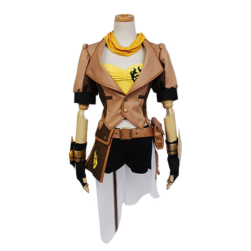 Anime RWBY Yellow Trailer Yang Xiao Long Uniform Cosplay Costumes - Cosplay Clans