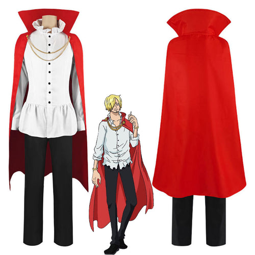Anime One Piece Vinsmoke Sanji Red Cosplay Costumes
