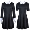 The Addams Family Wednesday Addams Short Sleeve Dress Cosplay Costumes