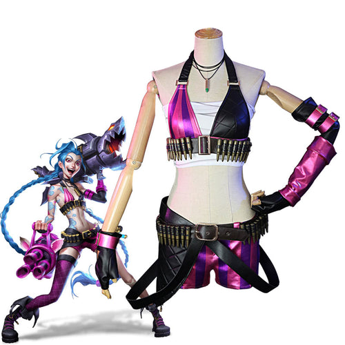 Game League of Legends Loose Cannon jinx Cosplay Costumes