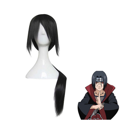 Anime Naruto Uchiha Itachi Long Black Cosplay Wigs - Cosplay Clans