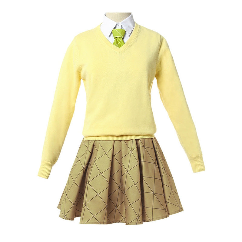 Anime Demon Slayer: Kimetsu no Yaiba: Demon Slayer Academy Shinobu Kocho JK Uniform Cosplay Costume - Cosplay Clans
