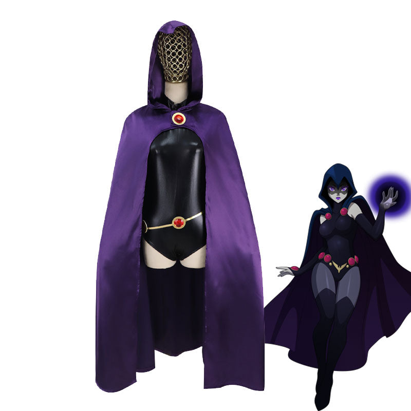 Marvel DC New Teen Titans Raven Halloween Cosplay Costumes