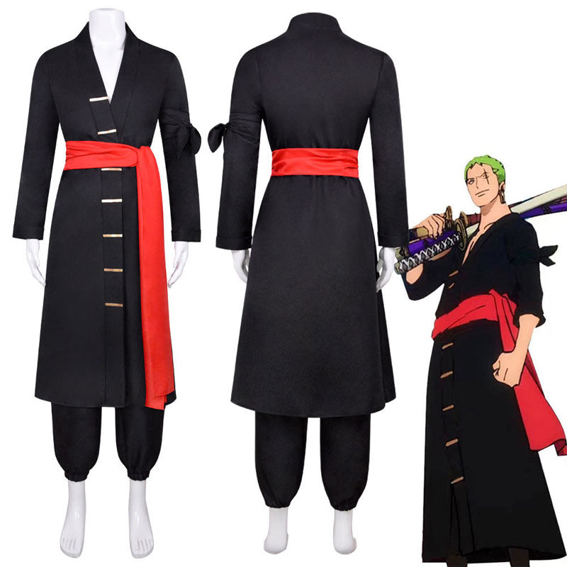  Roronoa Zoro Wano Country Cosplay Costume Anime Deluxe
