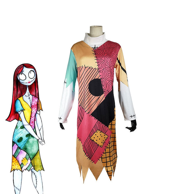 Movie The Nightmare Before Christmas Sally Cosplay Costume - Cosplay Clans