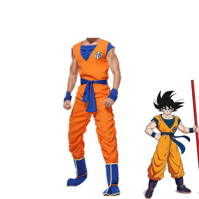 Anime Dragon Ball Son Goku Combat Suit Cosplay Costume - Cosplay Clans