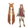 Anime The Rising Of The Shield Hero Raphtalia Long Straight Brown Cosplay Wig - Cosplay Clans