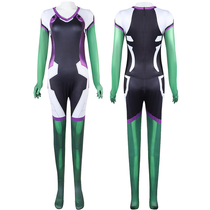 Marvel She-Hulk Jennifer Walters Jumpsuit Cosplay Costumes