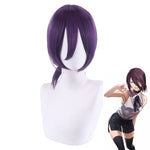 Anime Chainsaw Man Reze Purple Short Cosplay Wigs