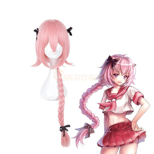 FGO Fate/Grand Order Astolfo Sailor Pink Long braid Cosplay Wigs - Cosplay Clans