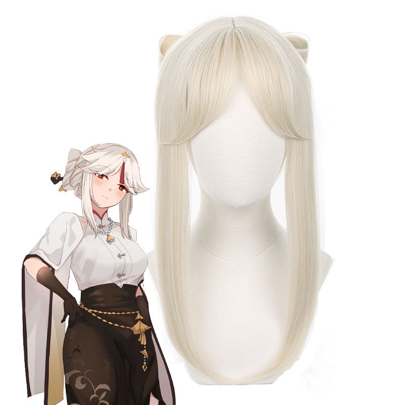 Game Genshin Impact Pizza Hut collab Ningguang Cosplay Wigs