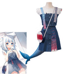 Hololive English Virtual YouTuber Gawr Gura Halloween Cosplay Costumes