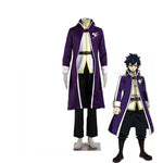 Anime Fairy Tail Natsu Team Gray Fullbuster Purple Cosplay Costume - Cosplay Clans