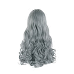 Women Fashion Long Gray Wavy Sweet Bangs Lolita Wig