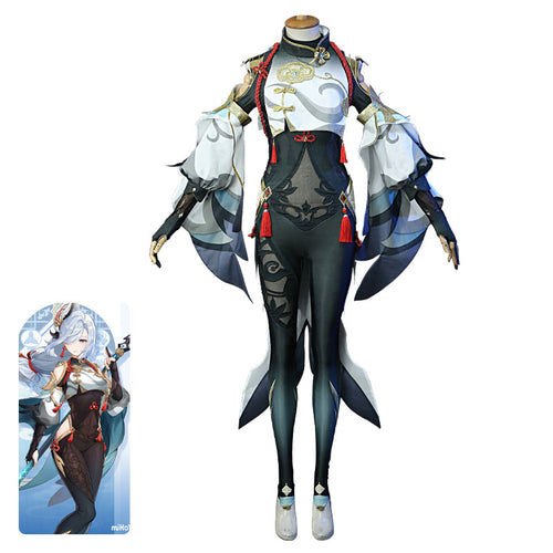 Game Genshin Impact Shenhe Fullset Cosplay Costumes - Cosplay Clans