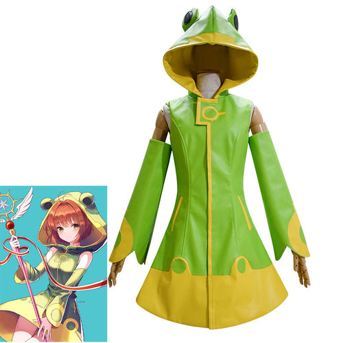 Anime Cardcaptor Sakura: Clear Card Sakura Frog Raincoat Fullset Cosplay Costumes